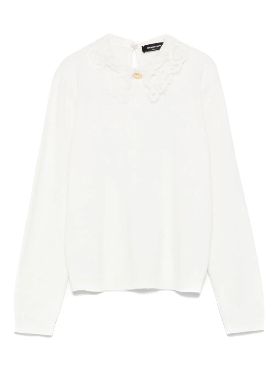 Fabiana Filippi Virgin Wool 75% sweater in white
