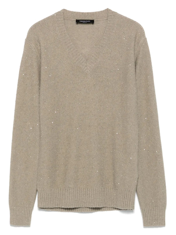 Fabiana Filippi Virgin Wool 48% sweater in beige