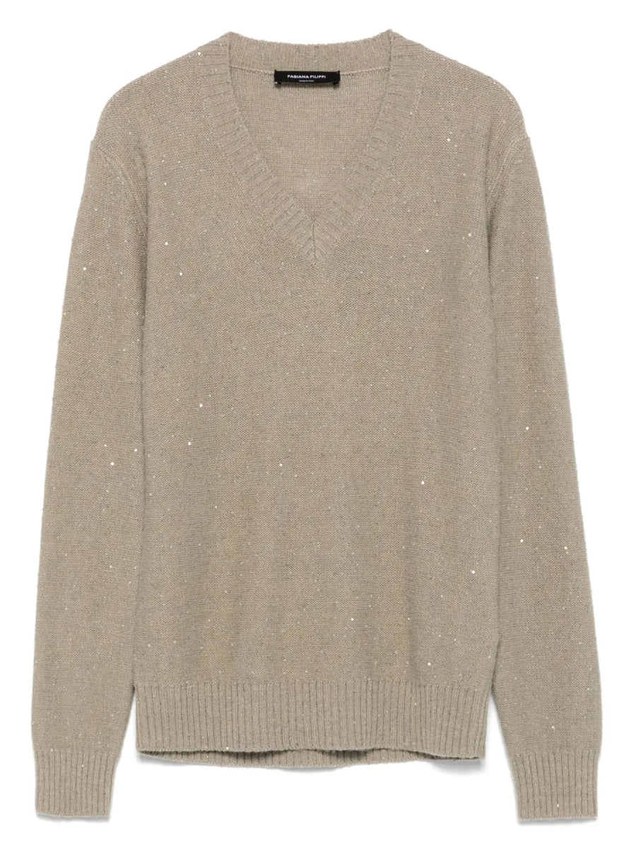 Fabiana Filippi Virgin Wool 48% sweater in beige