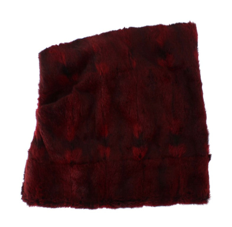 Dolce & Gabbana 100% Hamster Fur hooded shawl in red — view 4