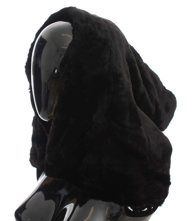 Dolce & Gabbana 100% Weasel Fur scarf in black — view 2