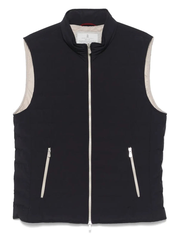 Brunello Cucinelli Outer: Polyamide 87% gilet in black