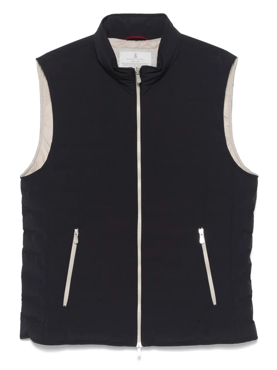 Brunello Cucinelli Outer: Polyamide 87% gilet in black