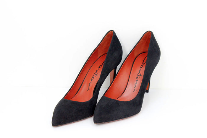 Santoni With Heel Black 100le