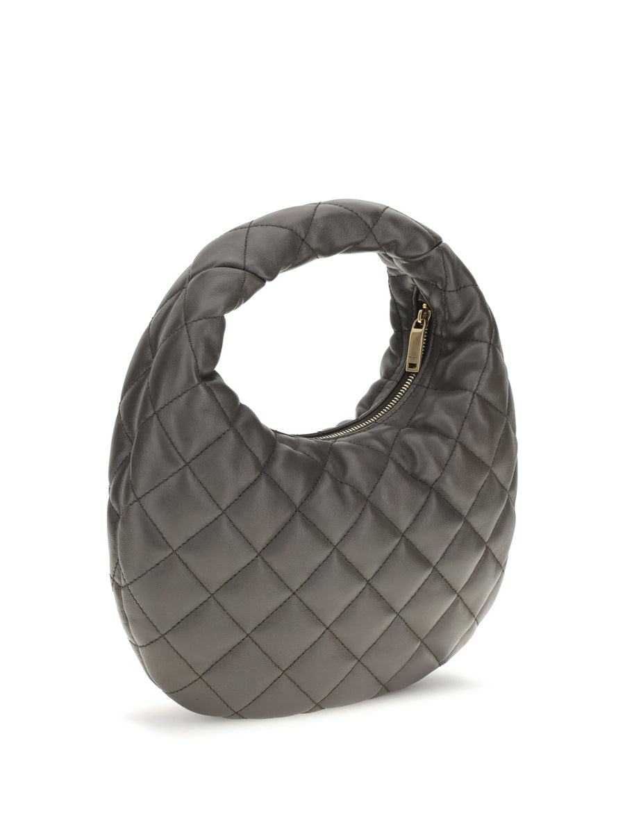Handbag Icarino Quilted Nappa Lambskin Grey Leather Shoulder Bags