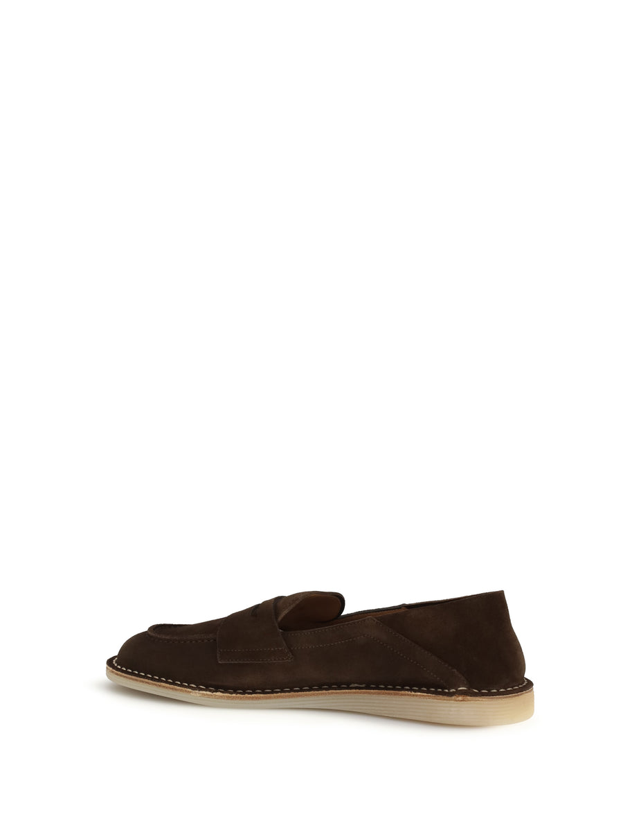 Loafers Suede Brown Upper: Calf Leather Sandal