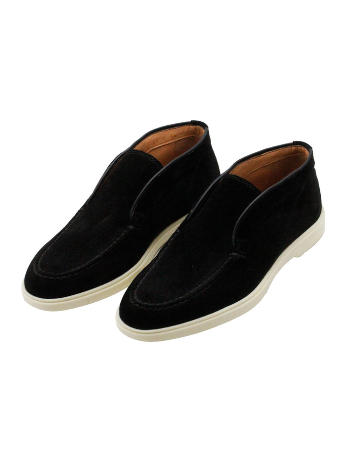 Santoni Flat Shoes Black 100 Le