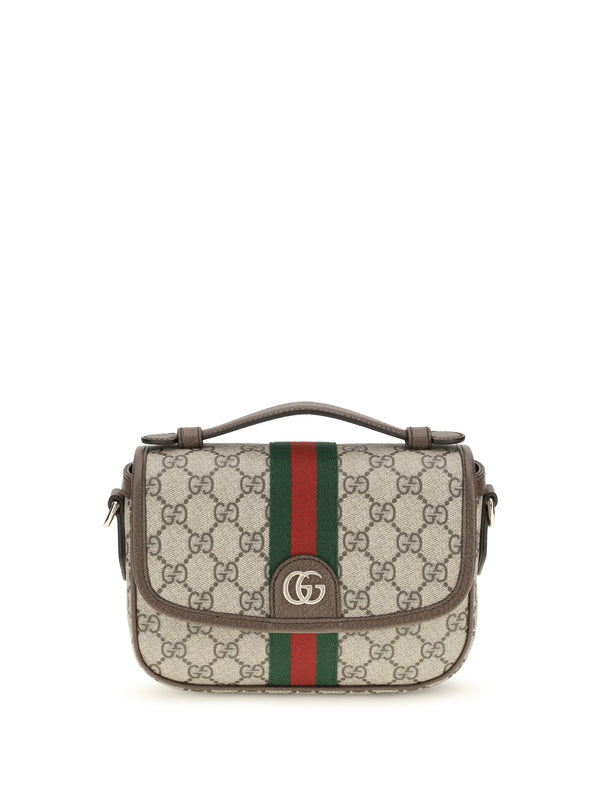 Handbag Small Ophidia Gg Canvas Beige Fabric Handbags