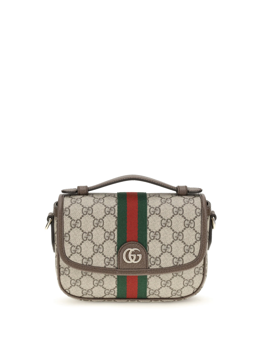 Handbag Small Ophidia Gg Canvas Beige Fabric Handbags