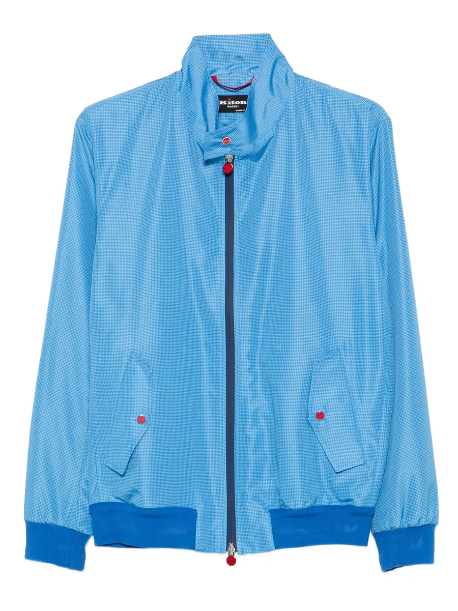 Kiton Polyester 100% jacket in light blue
