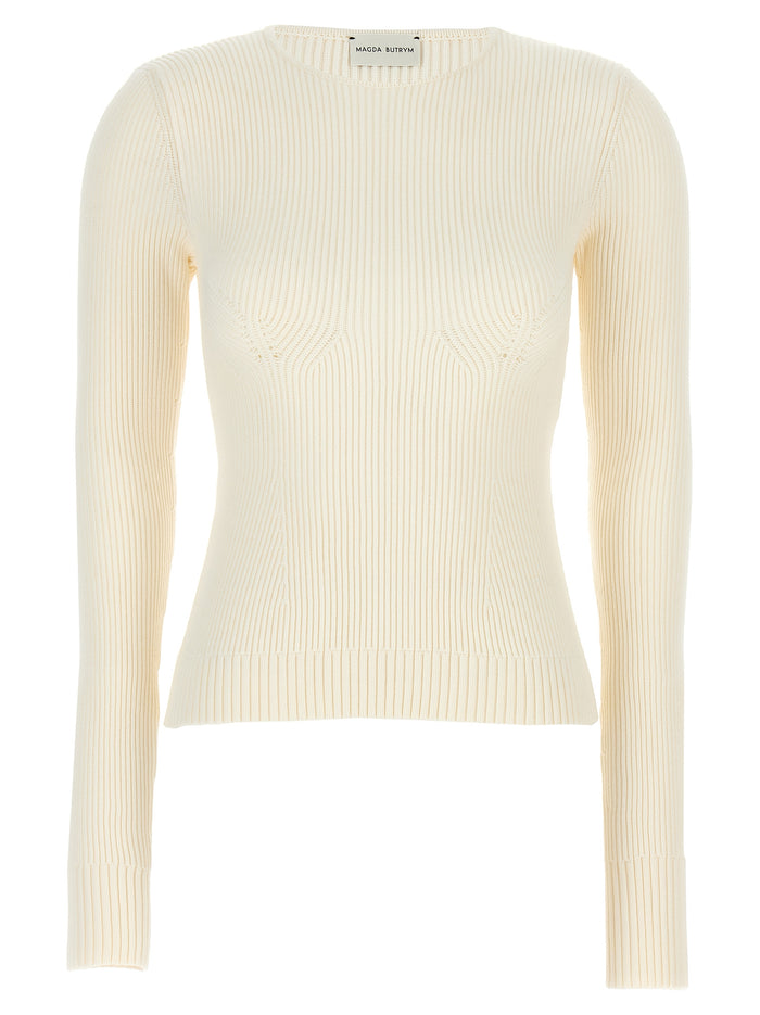 07 sweater White Viscose Sweater, Cardigans
