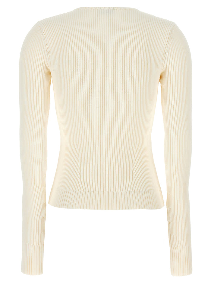 07 sweater White Viscose Sweater, Cardigans