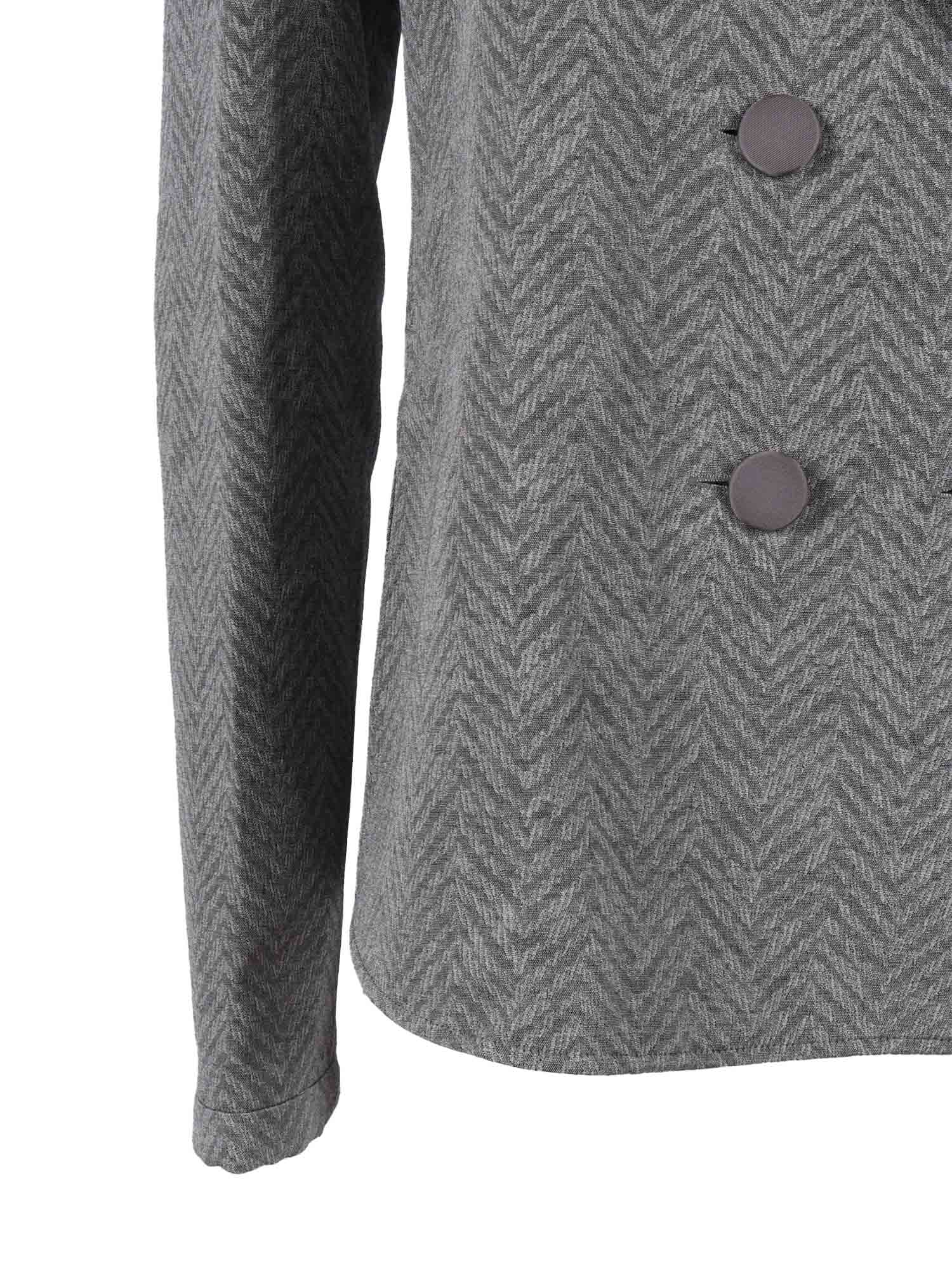 Blazer Grey Viscose Wool Jacket