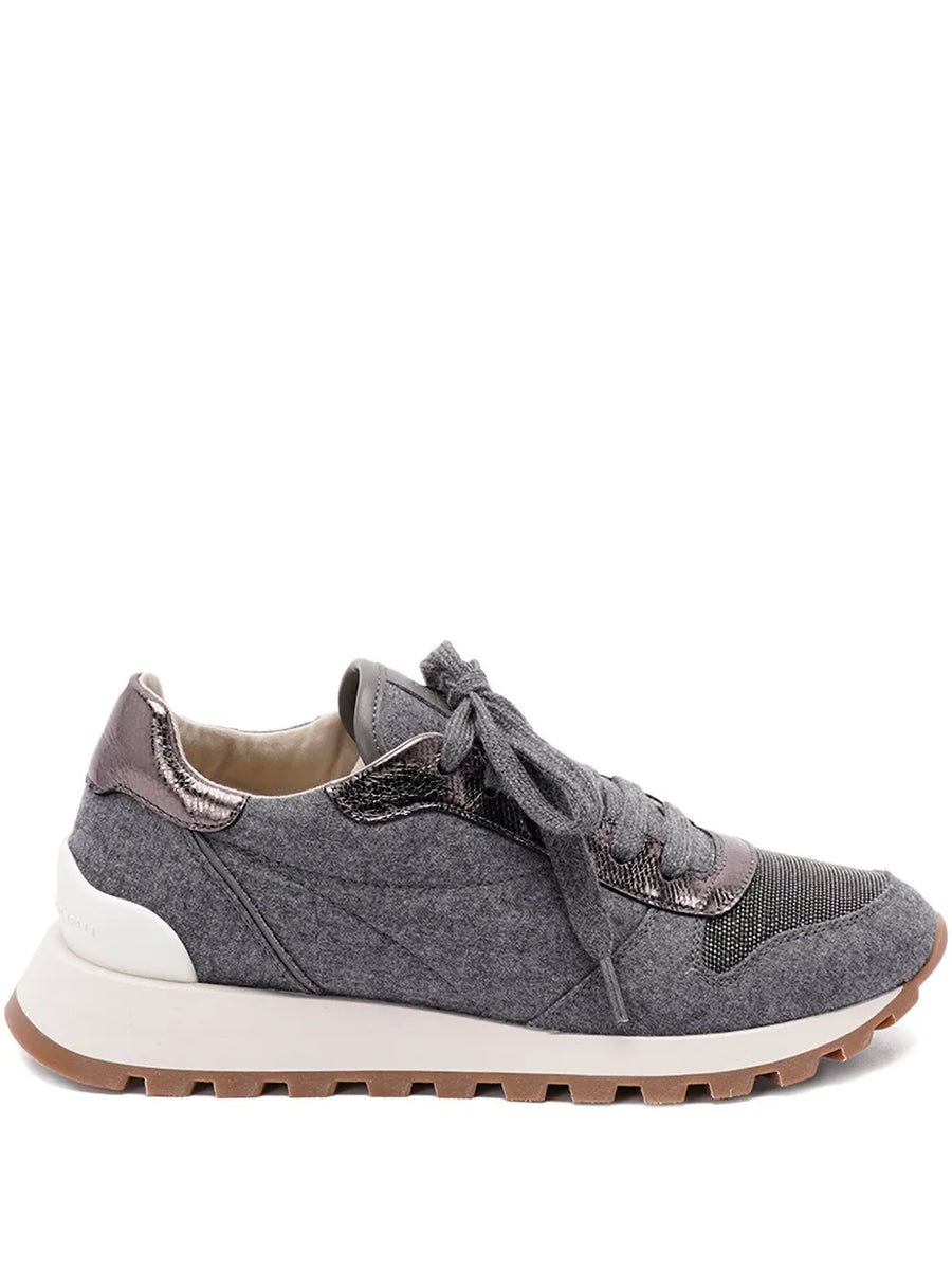 Brunello Cucinelli Suede 100% (outer) sneaker in grey