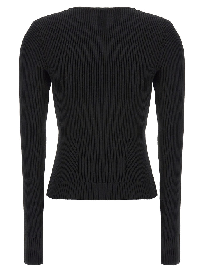 07 sweater Black Viscose Sweater, Cardigans