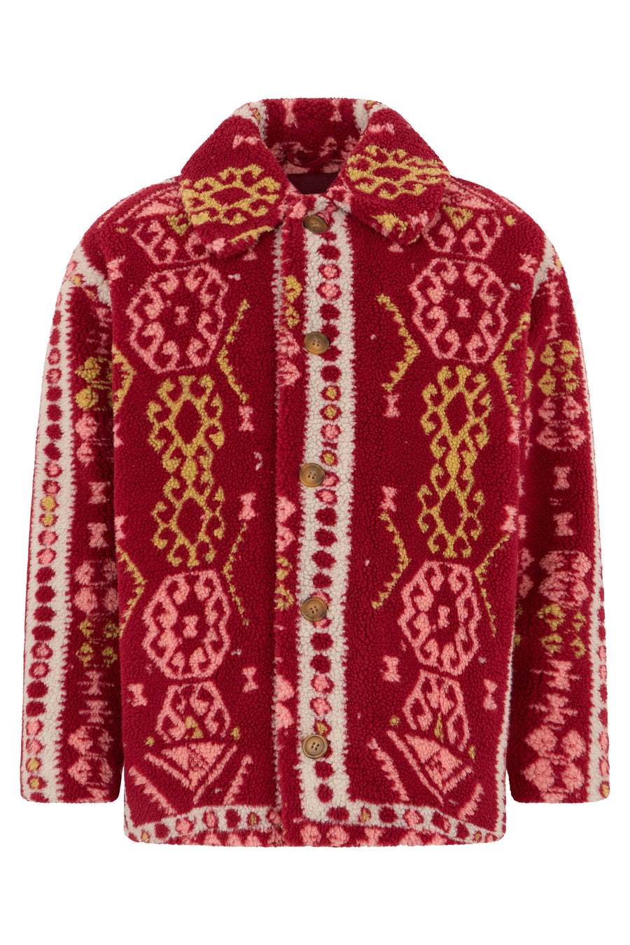 Fleece Jacket Red Polyester