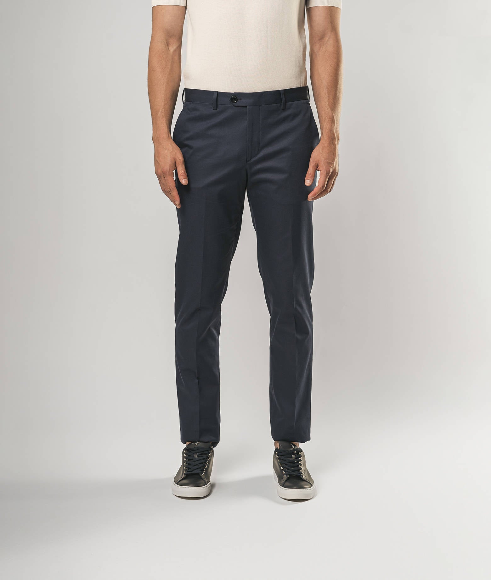 Cotton Chino Ischia Blue Sportswear Trousers