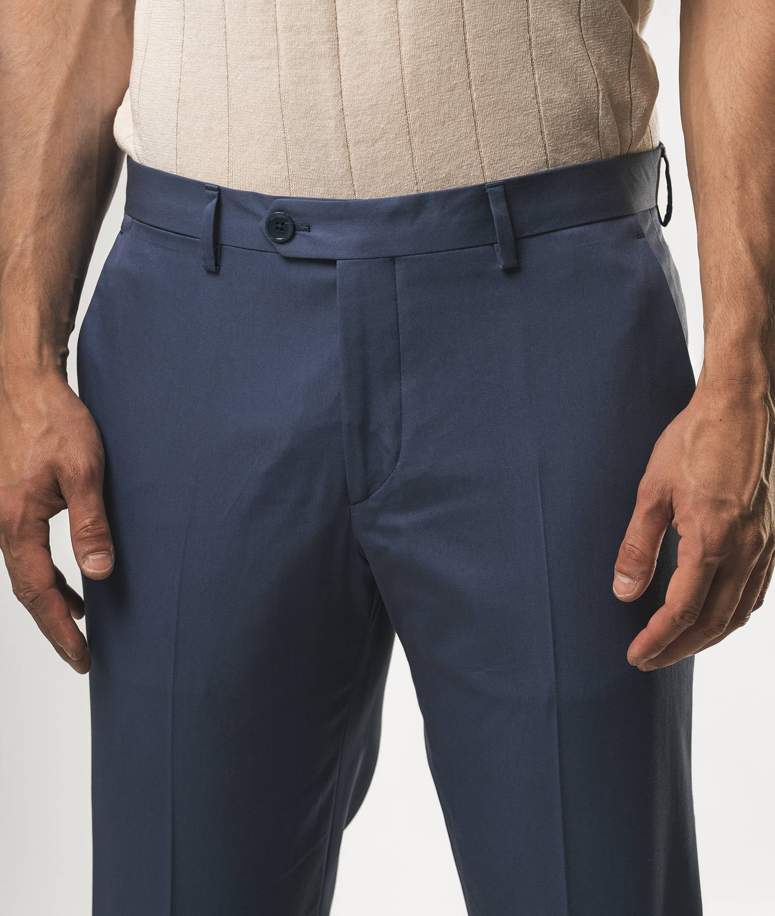 Cotton Chino Ischia Blue Sportswear Trousers