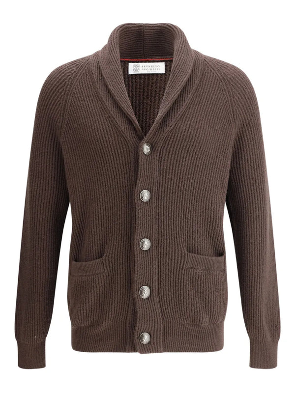 Brunello Cucinelli Cotton 100% cardigan in brown