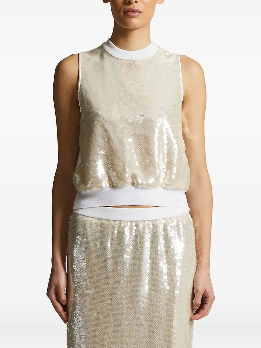 Peserico Wool 100% tank top in ivory