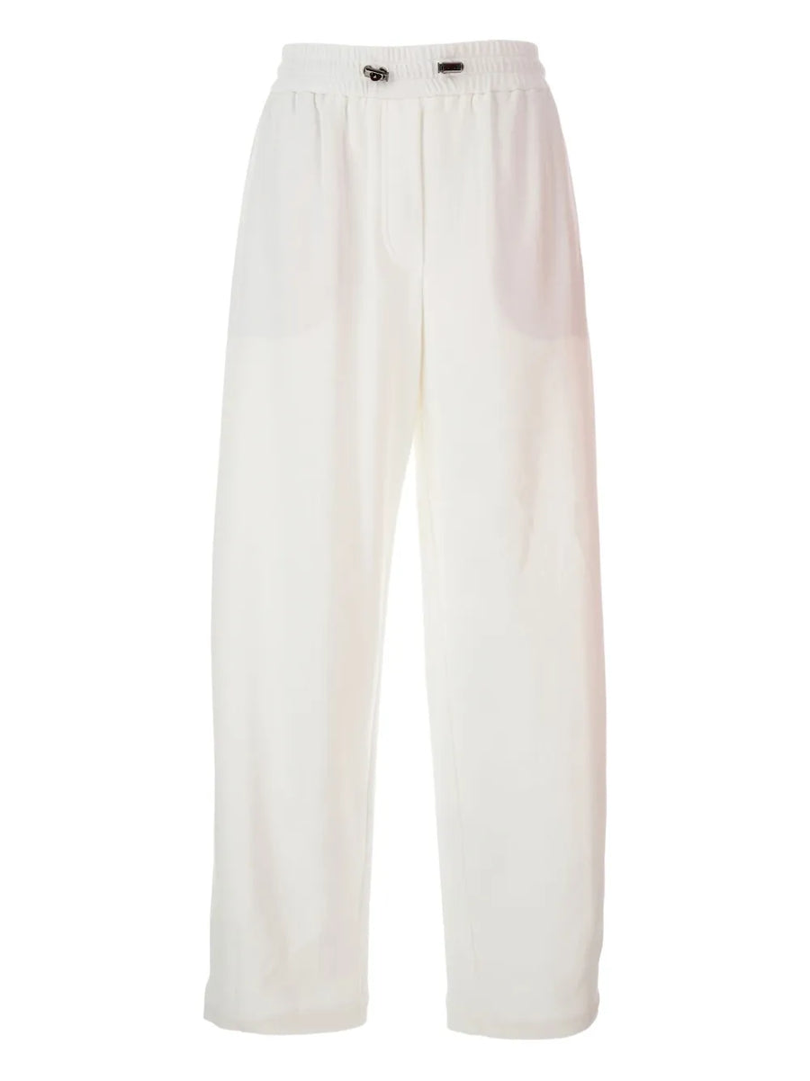 Brunello Cucinelli Cotton 93% trousers in white