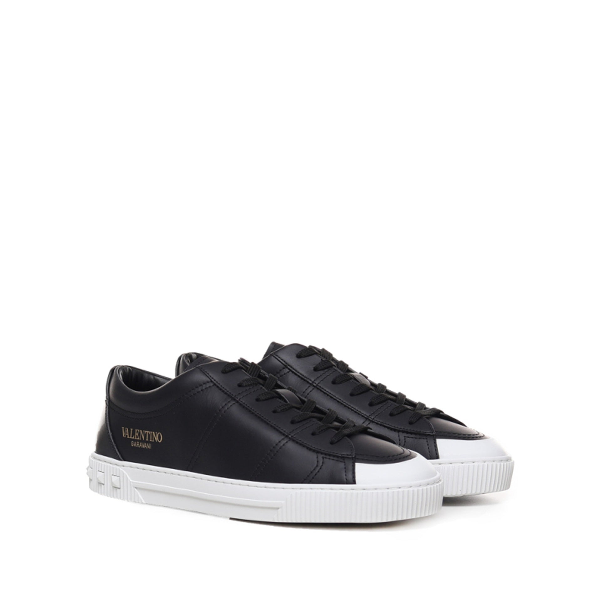 Garavani Leather Sneakers Black Calf