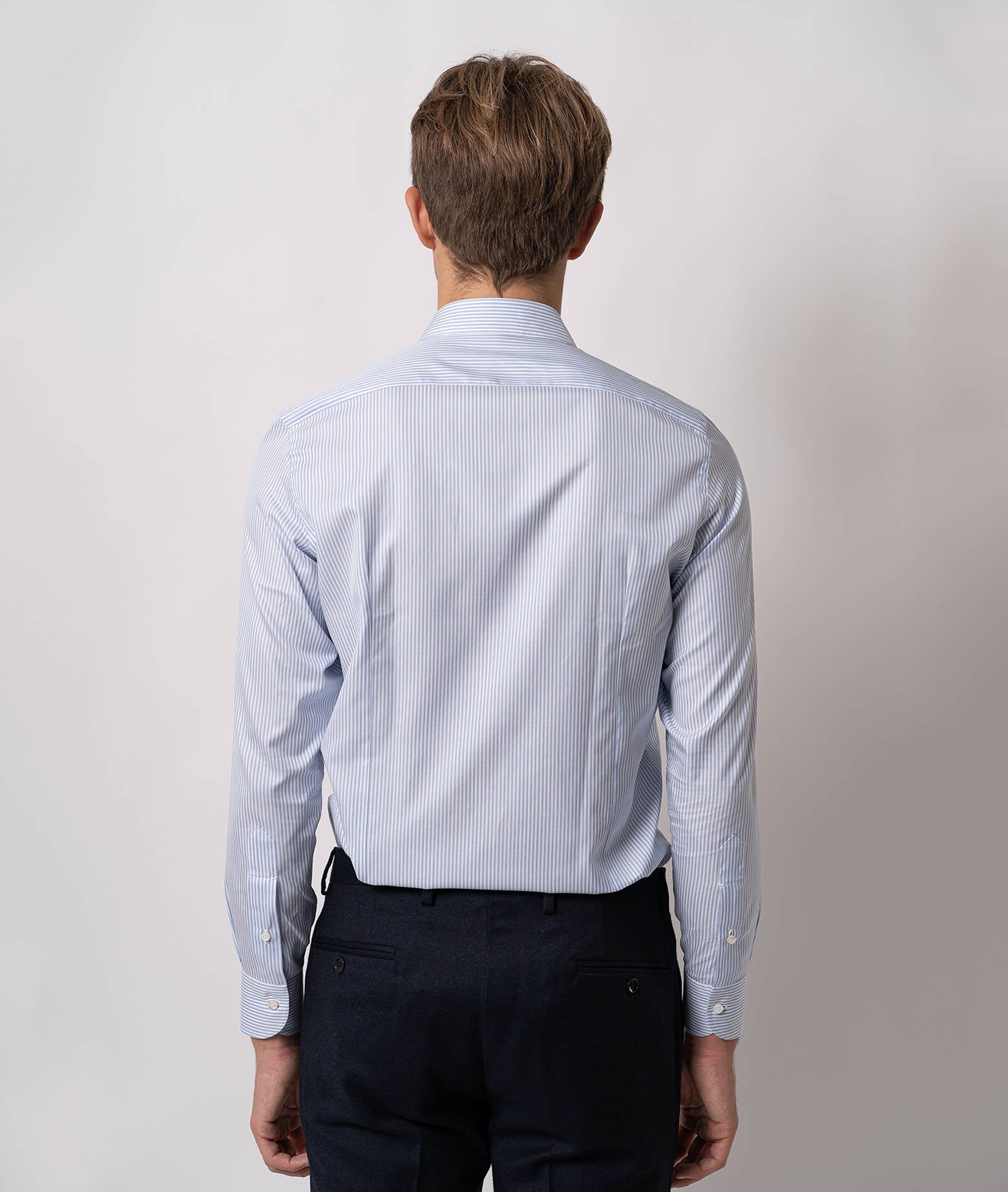 Tailored Cotton Shirt Times Lightblue Hand Made