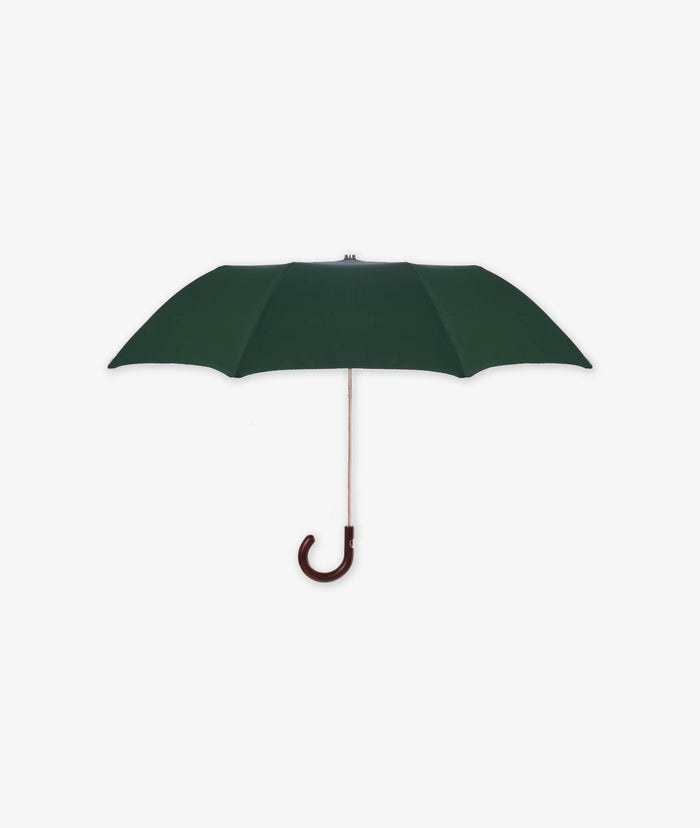 Folding Umbrella Green Maple Handle