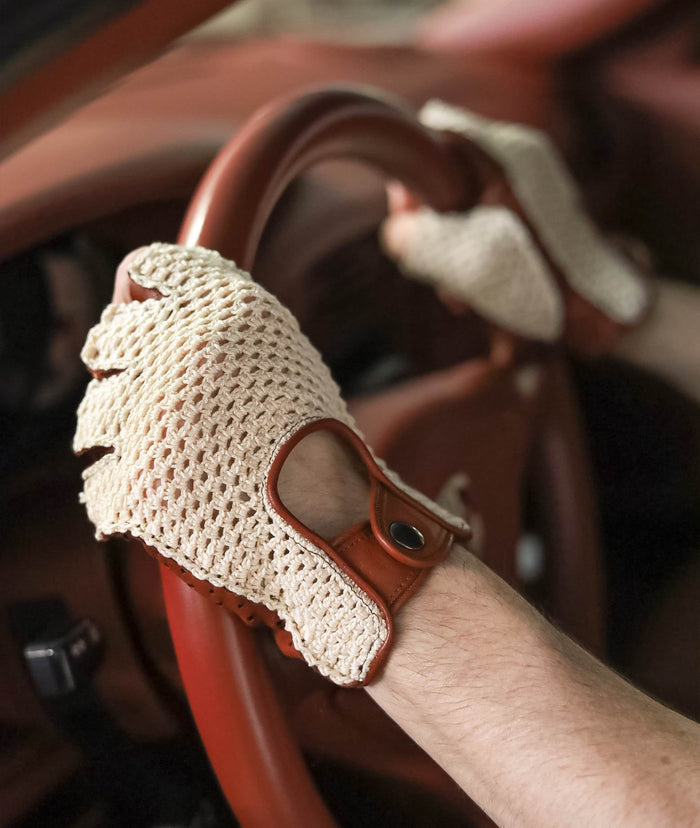 Driving Gloves Ken Miles Orange Automotive