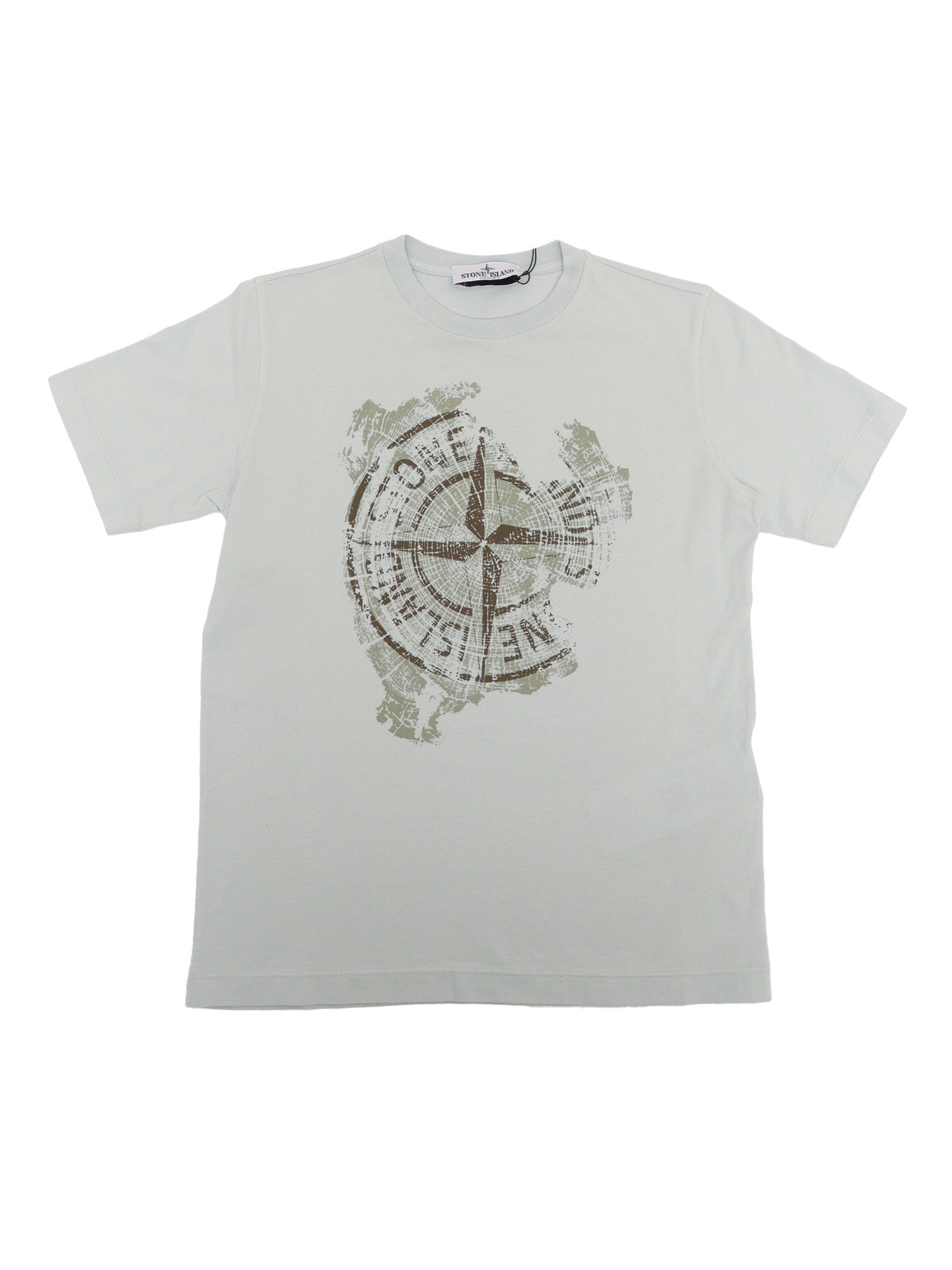 T-SHIRT Grey Cotton Rib Short Sleeves