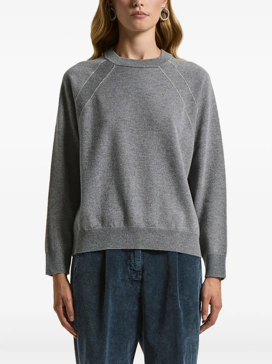 Peserico Wool 55% sweater in grey
