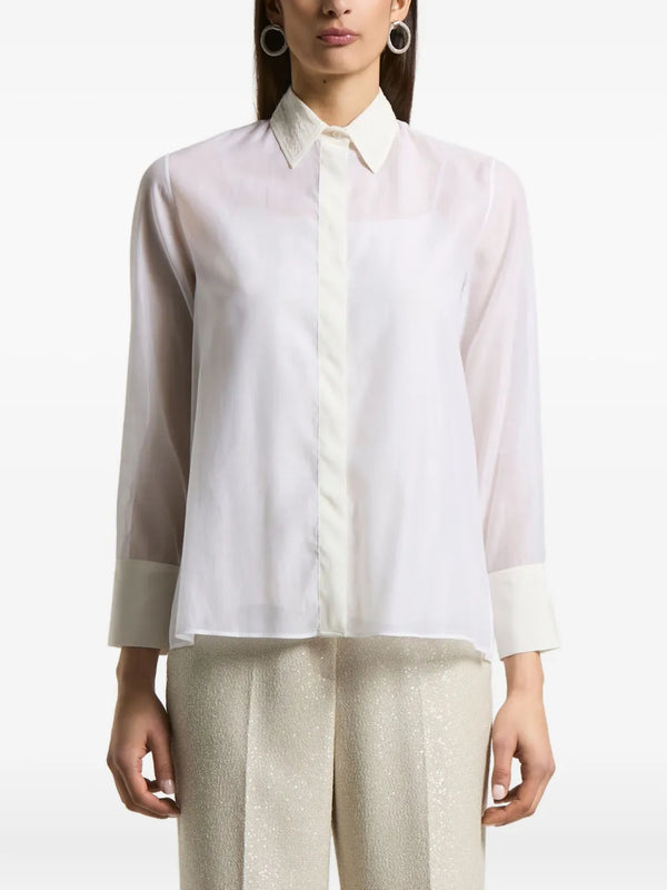 Peserico 100% cotton shirt in white
