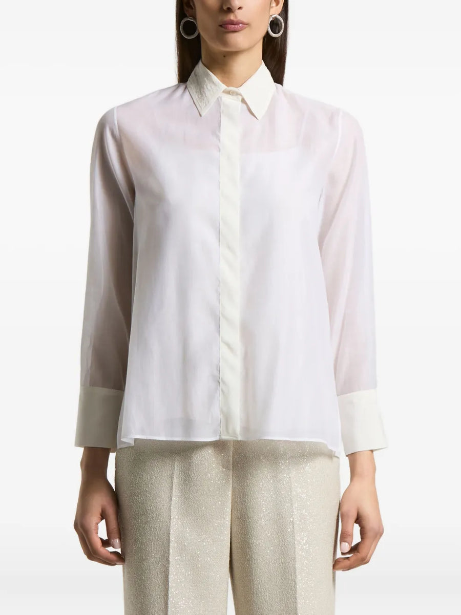 Peserico 100% cotton shirt in white