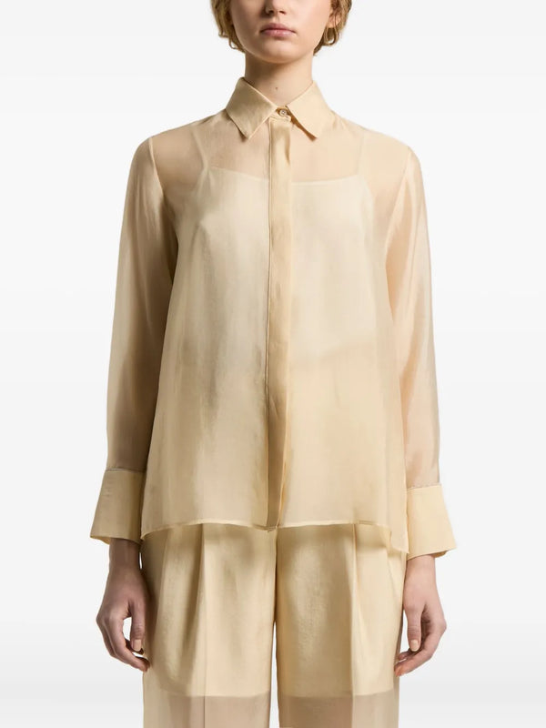 Peserico 100% composition not fully specified in feed shirt in ivory