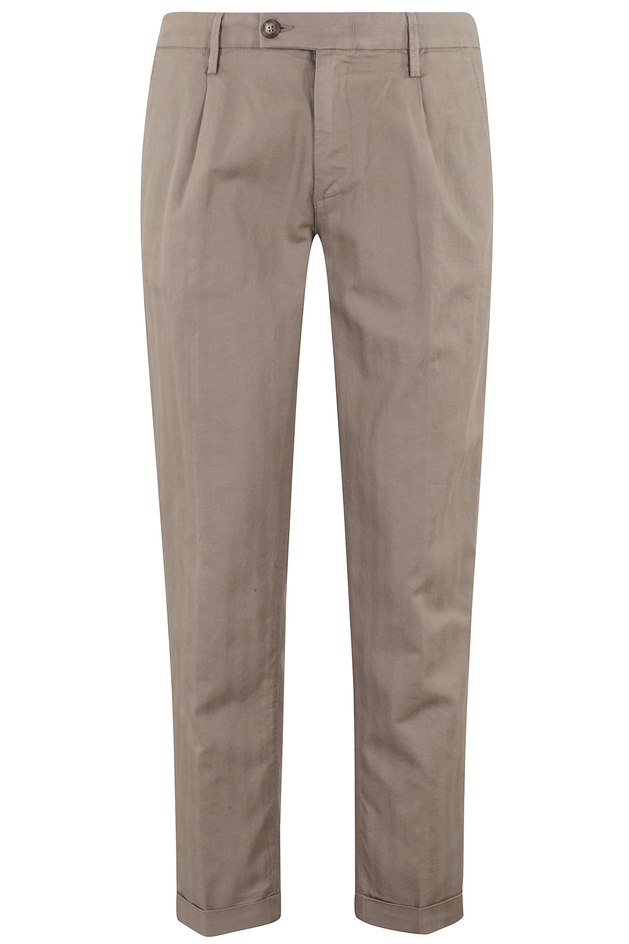 Mucha Pinces Nude & Neutrals Cotone Lino Elastan Pantaloni