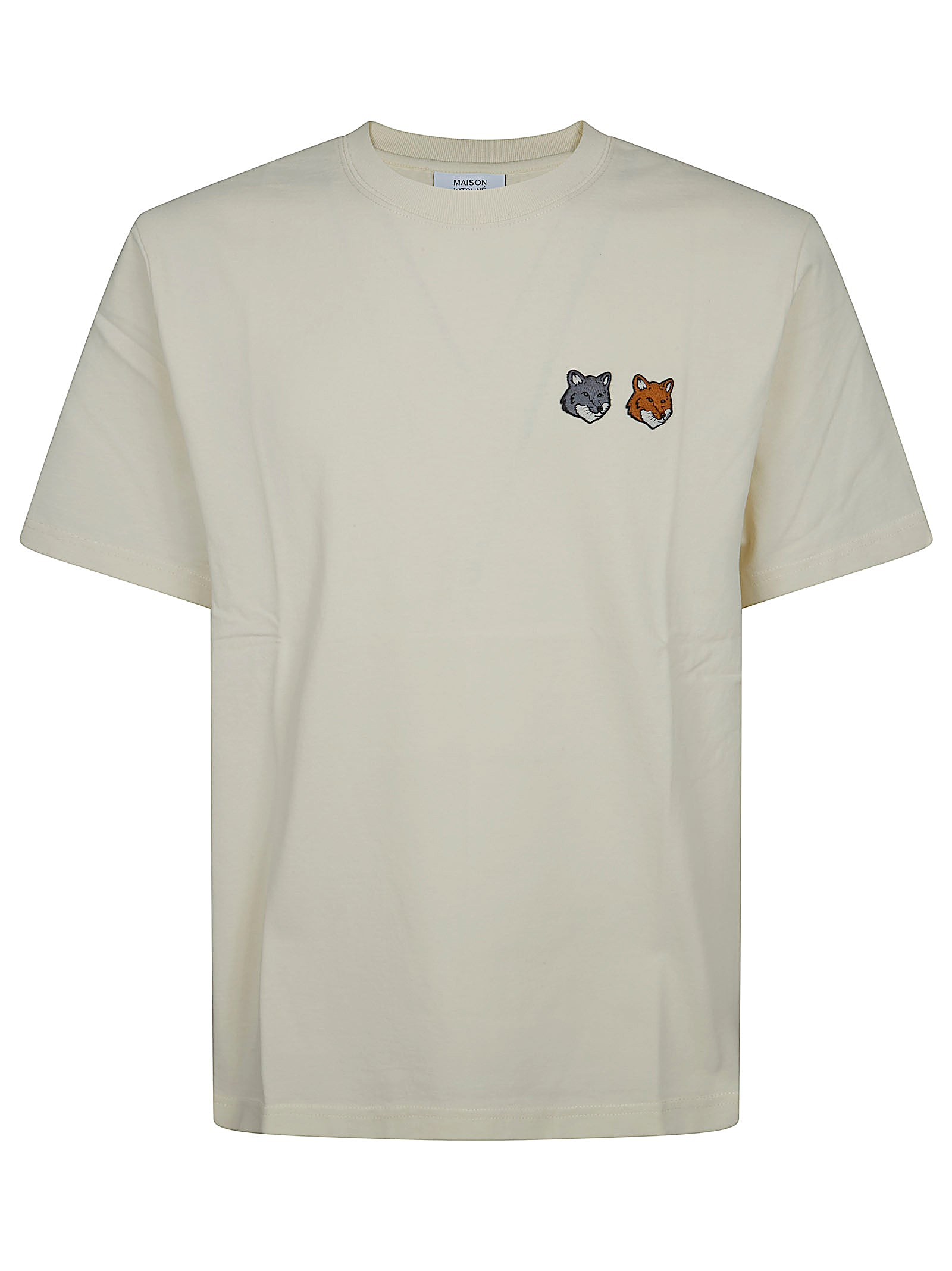 Double Fox Head Comfort Tee-Shirt White Organic Cotton T-shirt