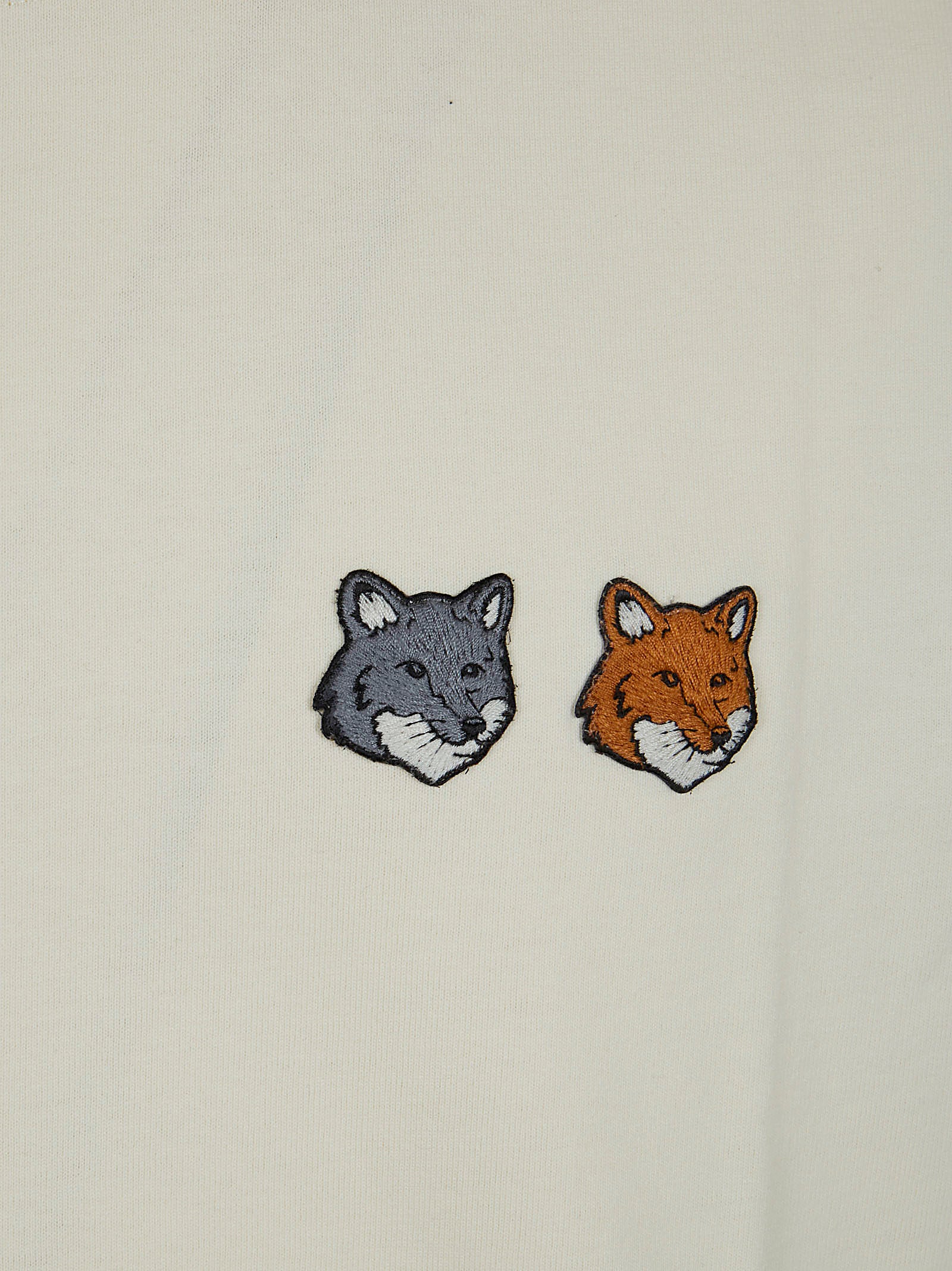 Double Fox Head Comfort Tee-Shirt White Organic Cotton T-shirt