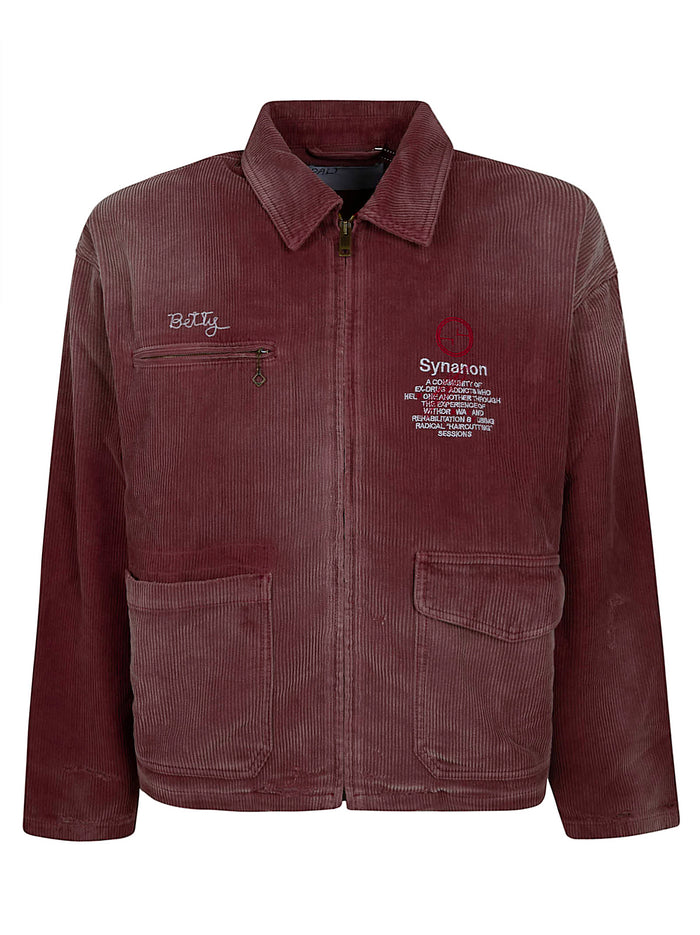 Synanon Cord Work Jacket Brown Cotton | Giacca