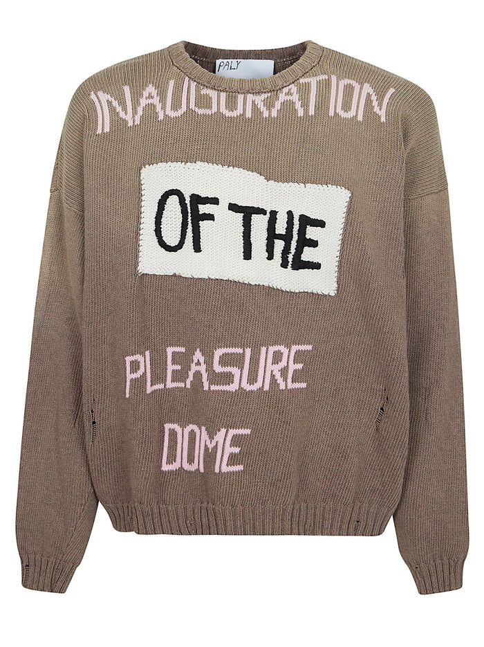 Pleasure Dome Knit Sweater Brown Cotton Maglia