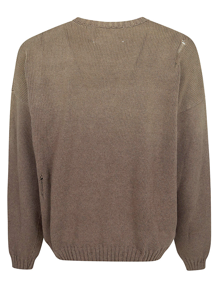 Pleasure Dome Knit Sweater Brown Cotton Maglia