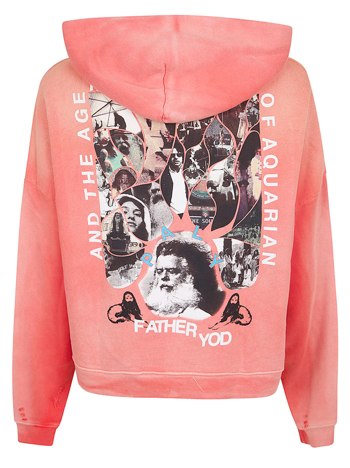 Source Family Hooded Sweatshirt Yellow & Orange Cotton | Felpa