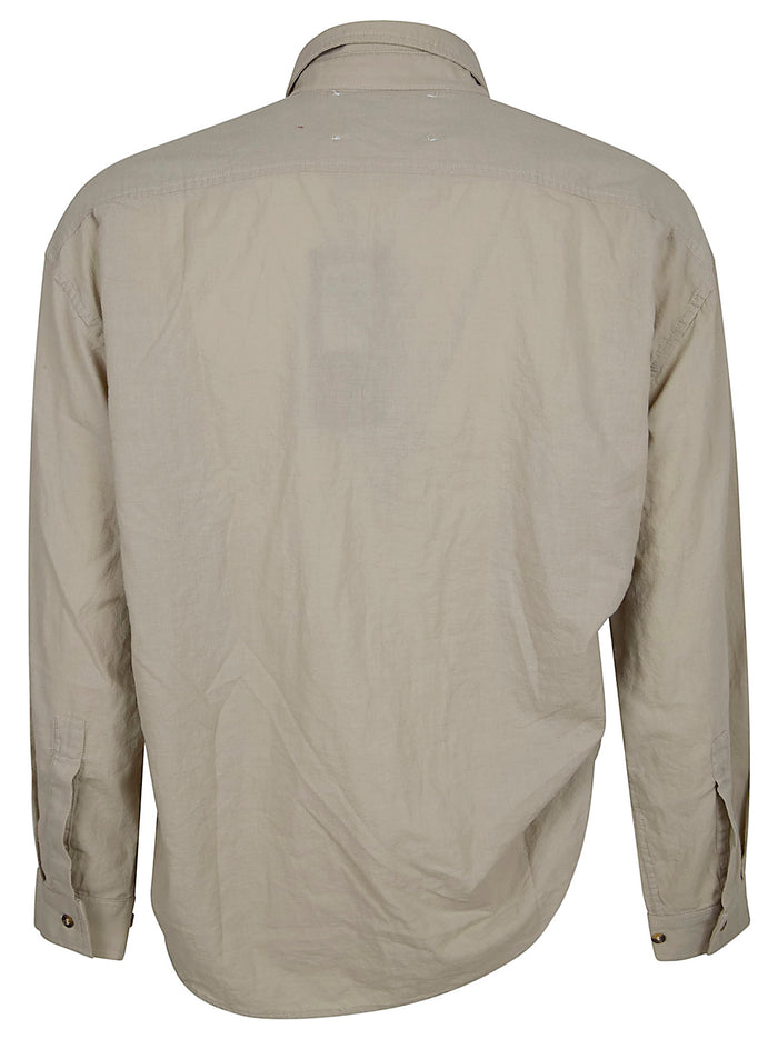 Eternal Youth Oversized Dress Shirt Grey Cotton Camicia