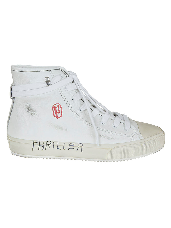 001 Sneaker White Leather Calzature