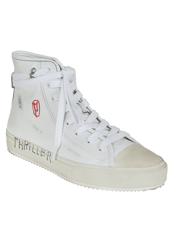 001 Sneaker White Leather Calzature