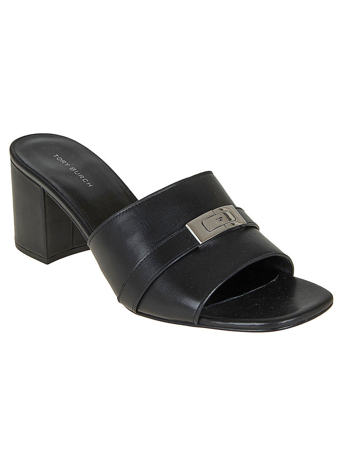 Leelee Mule Black Calf Leather Calzature
