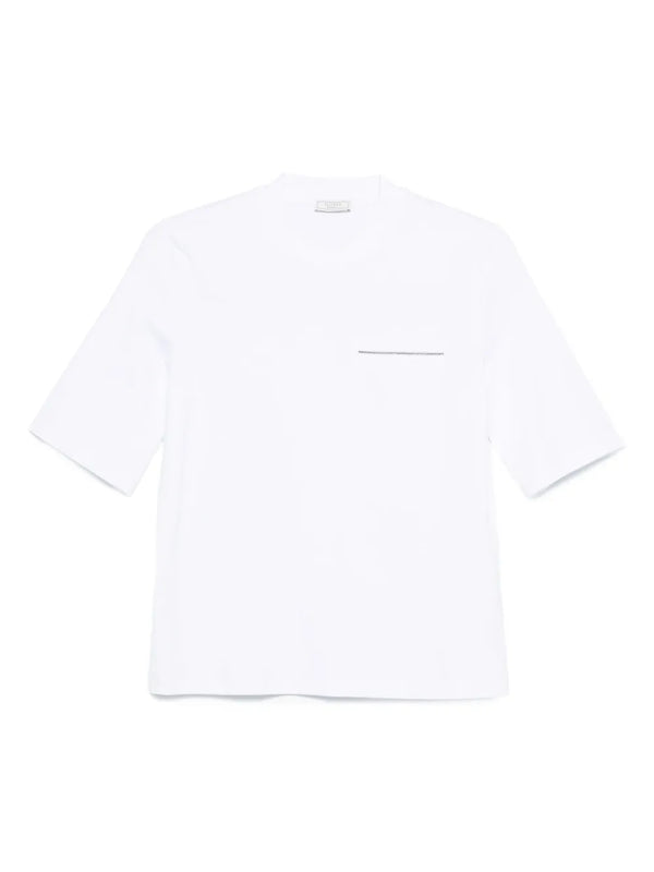 Peserico Cotton 91% t-shirt in white