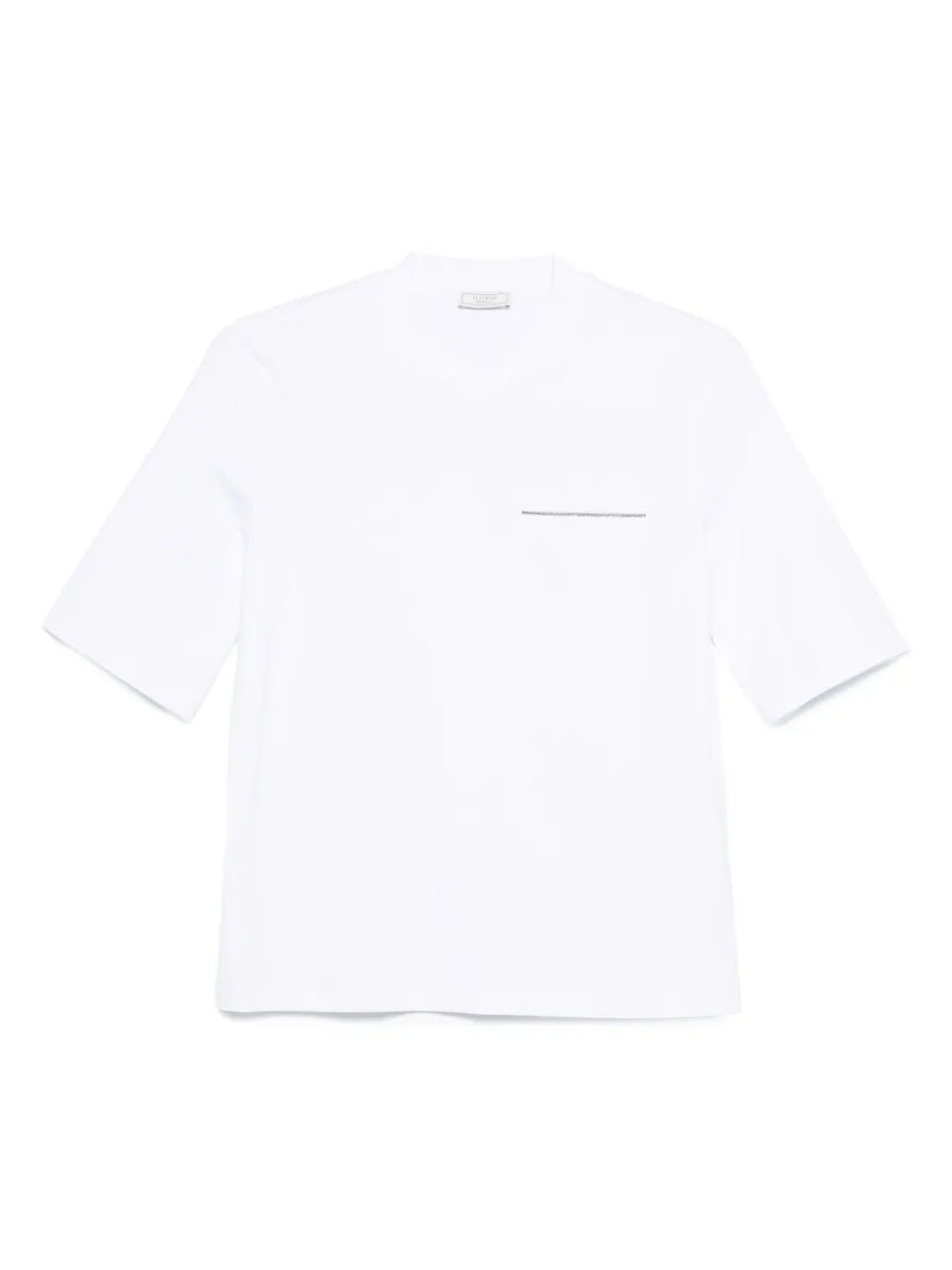 Peserico Cotton 91% t-shirt in white