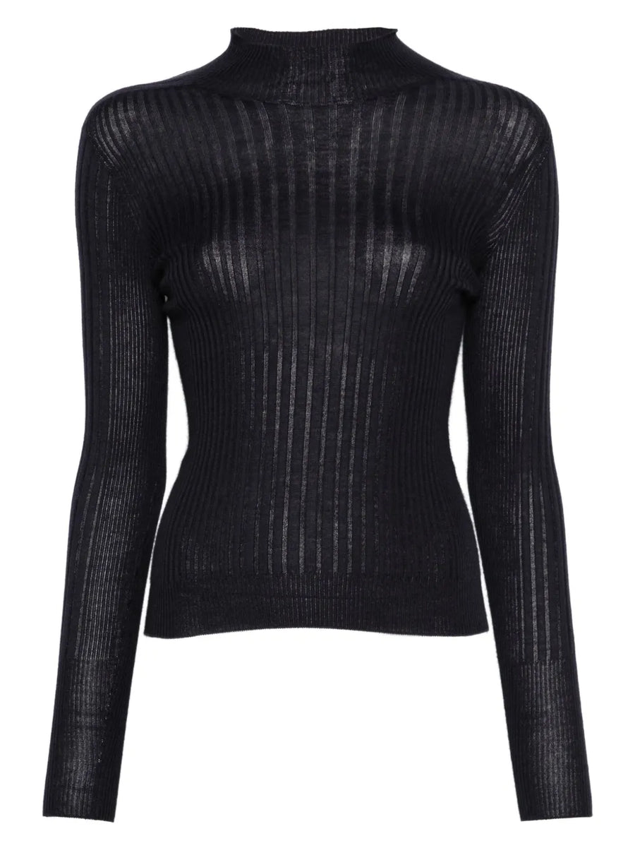 Peserico Cashmere 70% sweater in navy