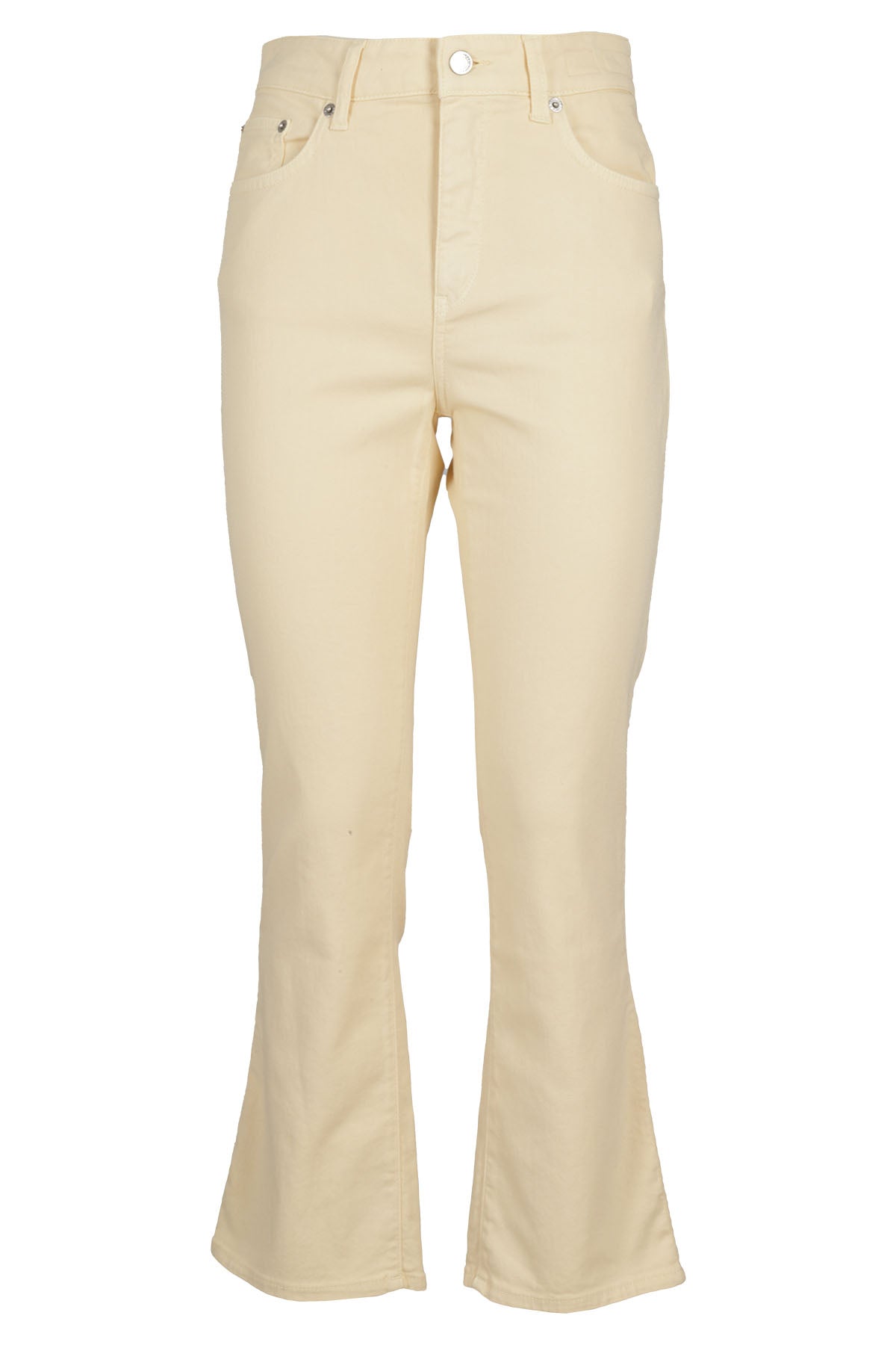 Clar Pantalone White Cotone Elastan Pantaloni