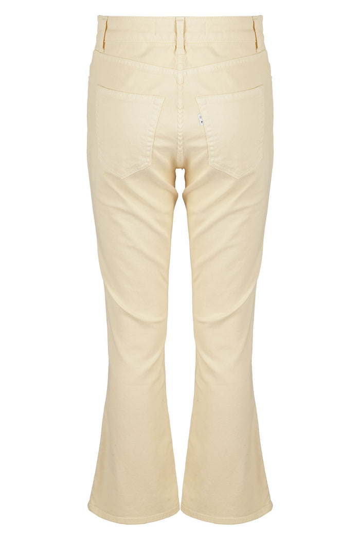 Clar Pantalone White Cotone Elastan Pantaloni